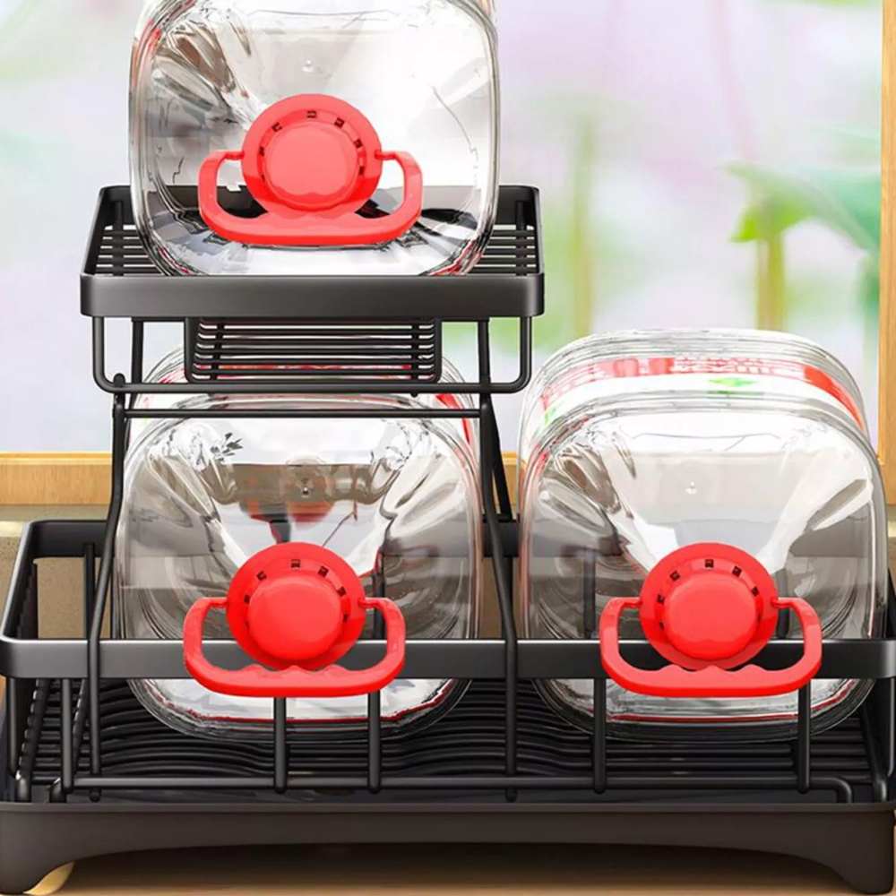 2 Tier Over The Sink Dish Drying Rack Dish Rack Above Kitchen Shelf Dish Drainer