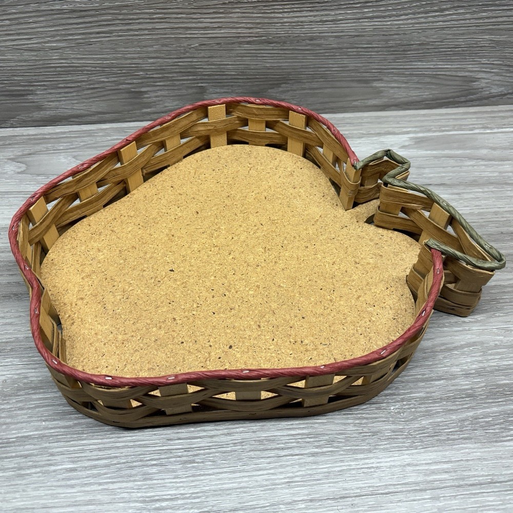 Apple Shaped Woven Sides Cork Bottom Basket - 11 1/2”