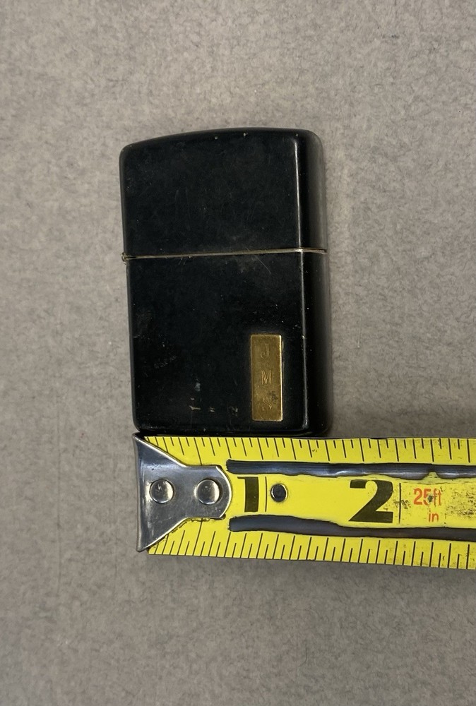 Black Zippo Pocket Lighter Engraved JMS