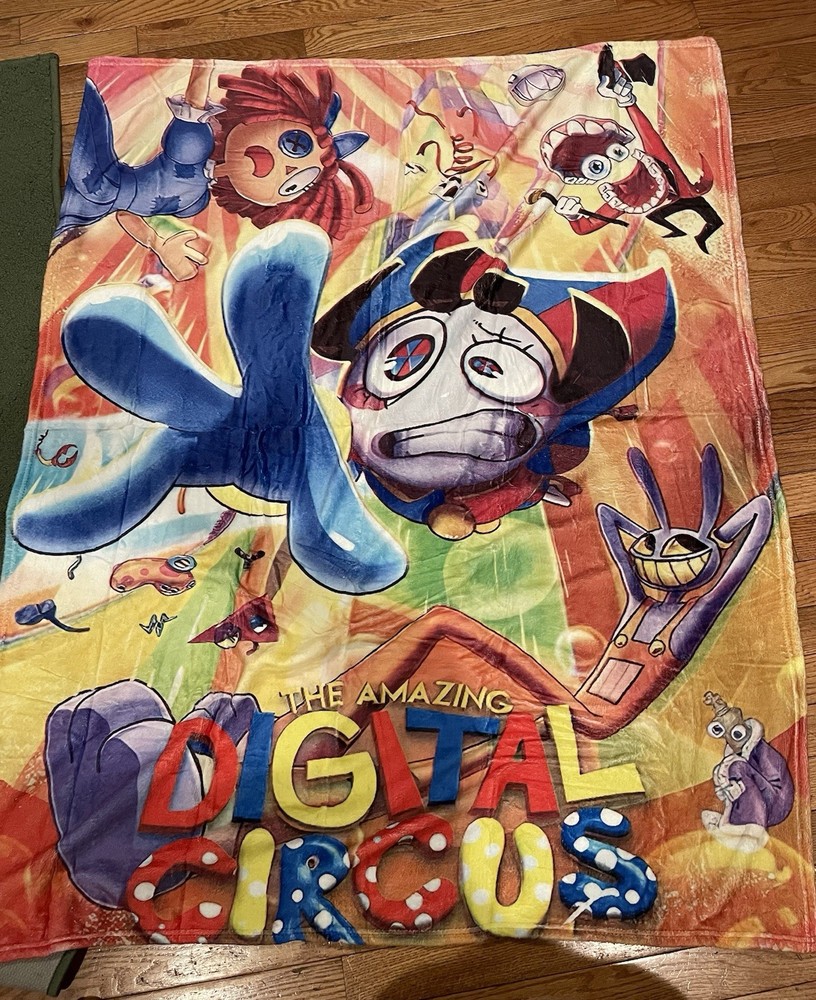 Digital Circus Plush Throw Blanket 50x40 – Super Soft– One‑Sided Print