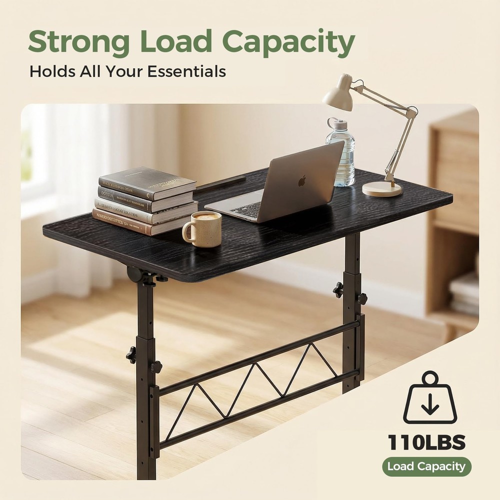 Small Standing Desk Adjustable Height, 30.7"-46.4" Portable Computer Table Mo...