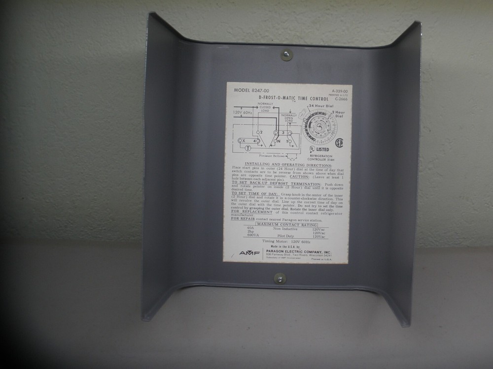 PARAGON 8247-00 DEFROST TIME CONTROL 900594