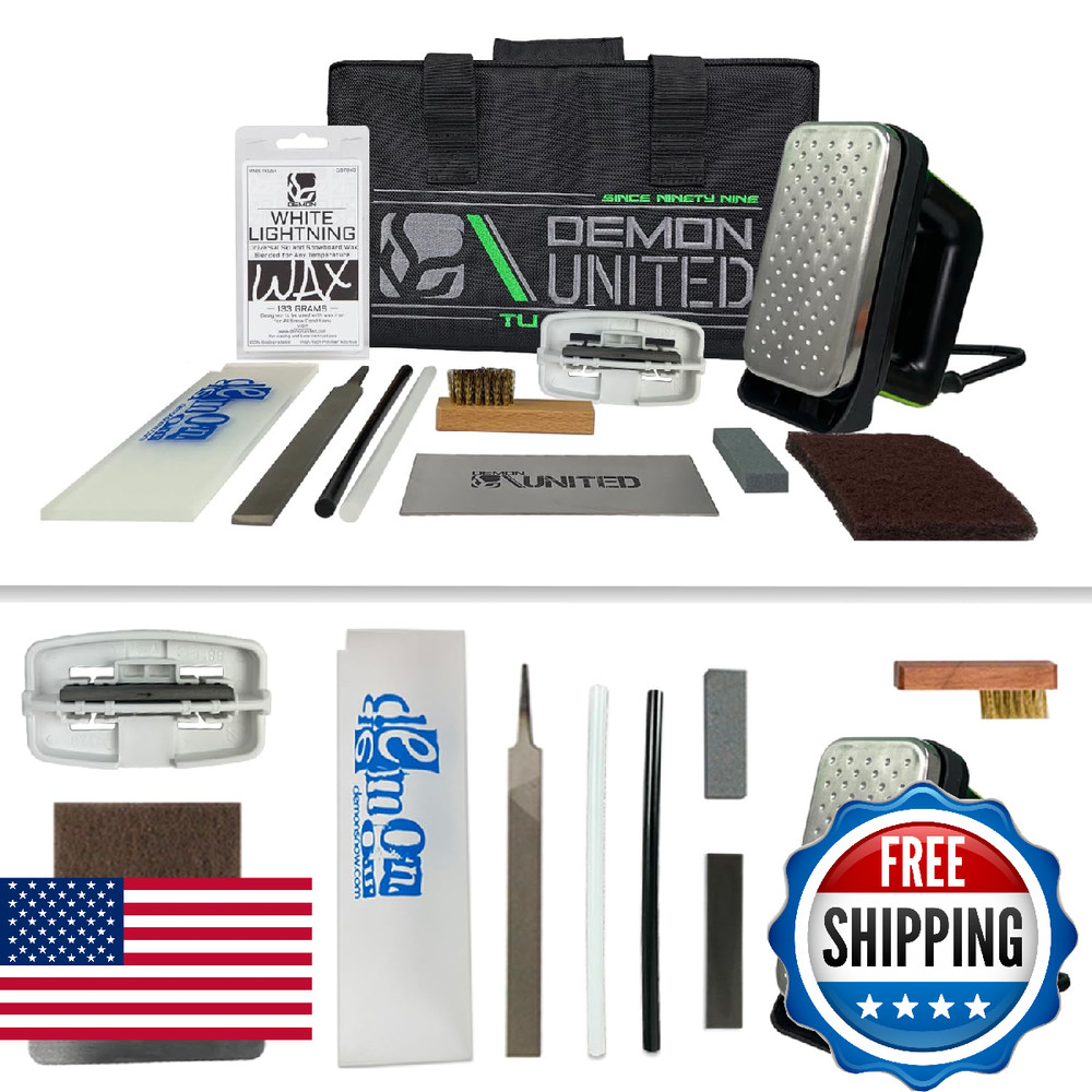 Demon Complete Basic Ski/Snowboard Tune Kit w/ Wax - 13 Pc. w/ Case