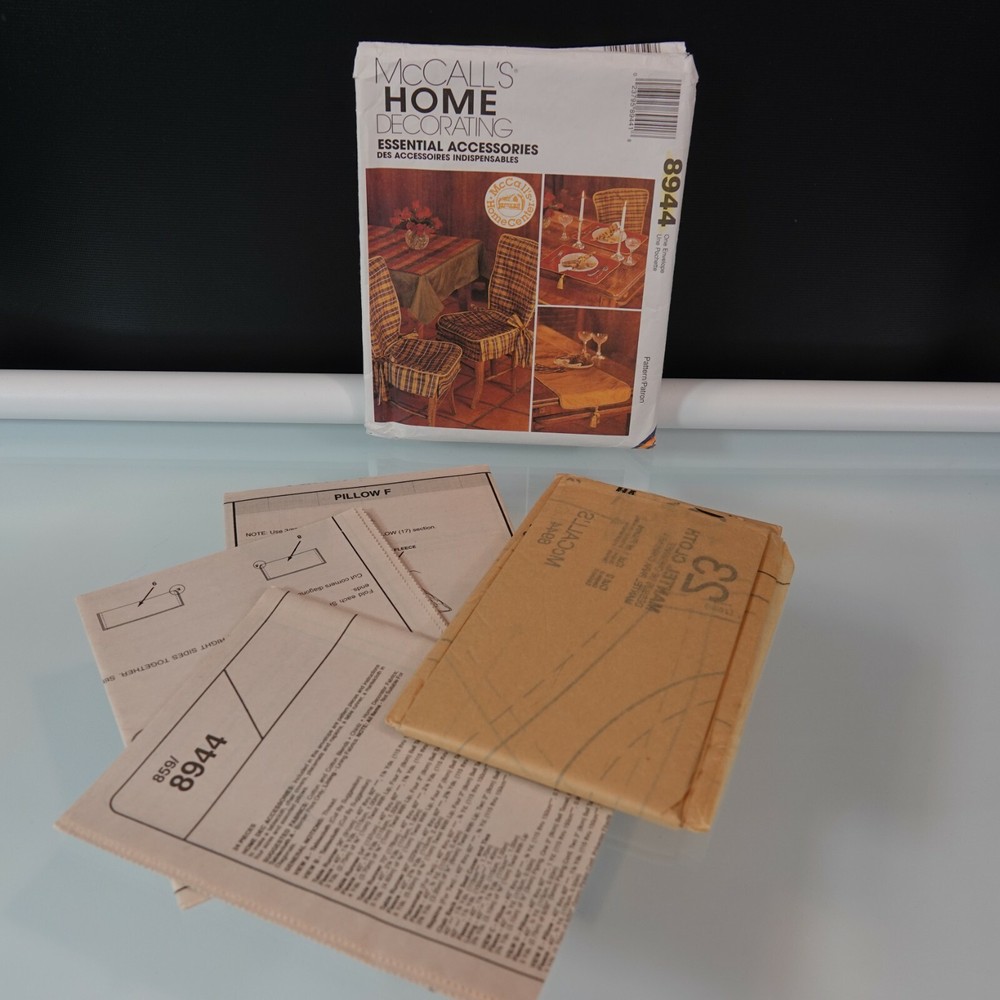 McCall's 8944 Sewing Pattern Home Decorating Dining Room Essential Accessories