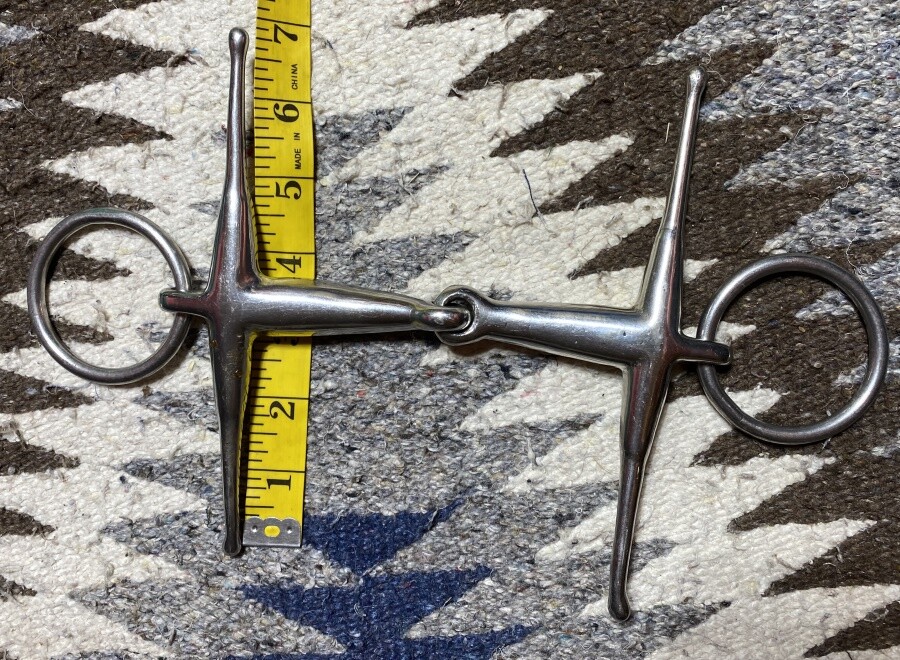 Horse BIT - 5" Full Cheek snaffle with moving rings