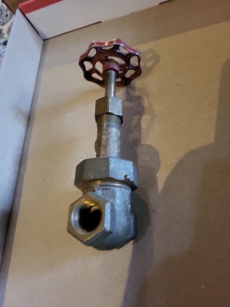 VTG 1/2" 200 Brass Gate Valve Steampunk Opens And Closes