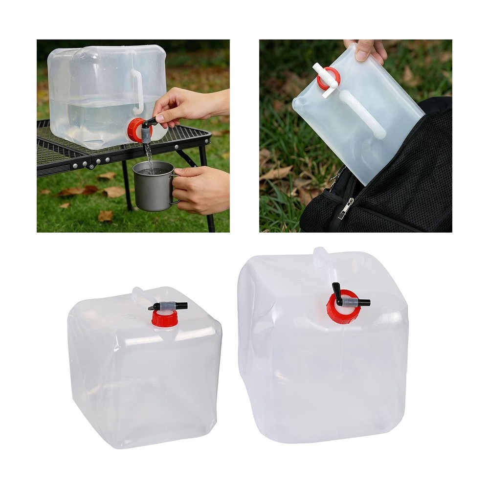 Foldable Water Container Water Bottle with Handle Sturdy Easy Pouring Portable