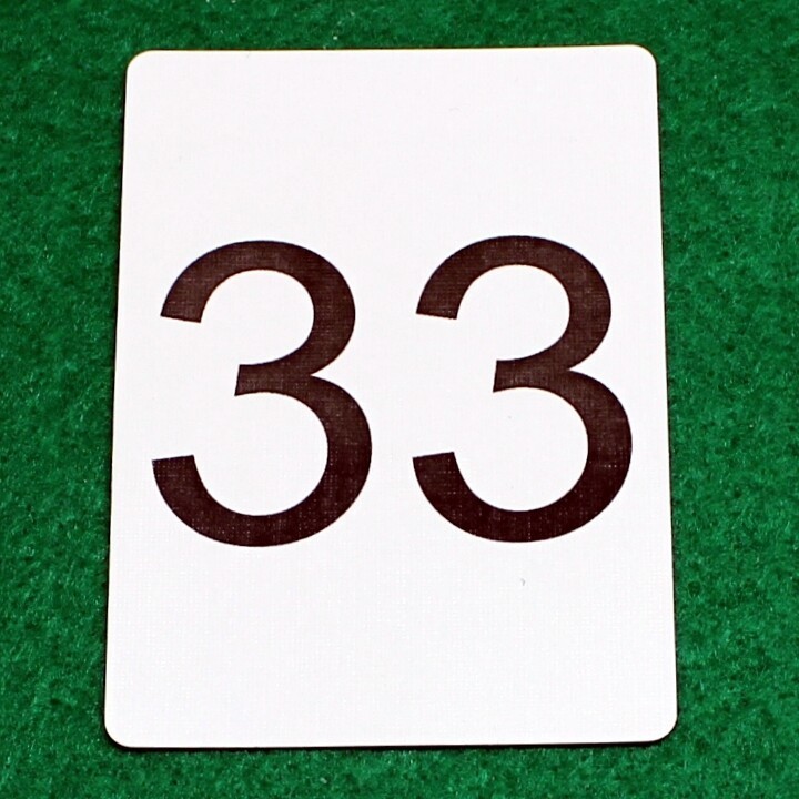 Number 33, Bicycle Printed Gaff Card, Blue