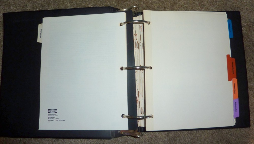 1982 Raytheon Linear~Digital~LSI~Memory~Discrete Components Data Sheets Binder