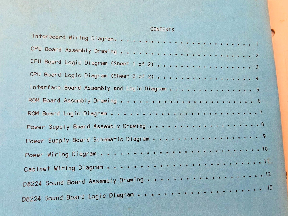 WILLIAMS ROBOTRON VIDEO GAME DRAWING SET & INSTRUCTION MANUAL & INTERBOARD WIRE