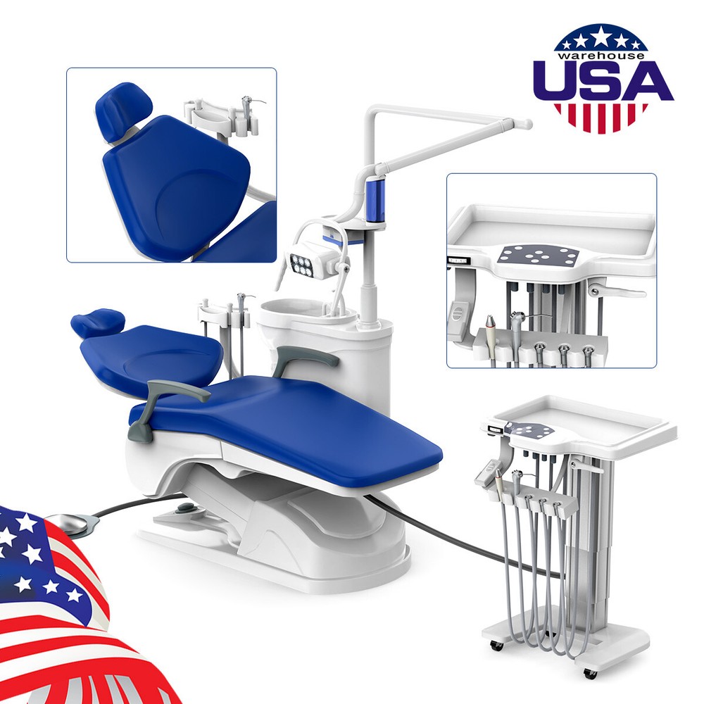 PU Leather Computer Controlled Integral Dental Unit Chair DC Motor