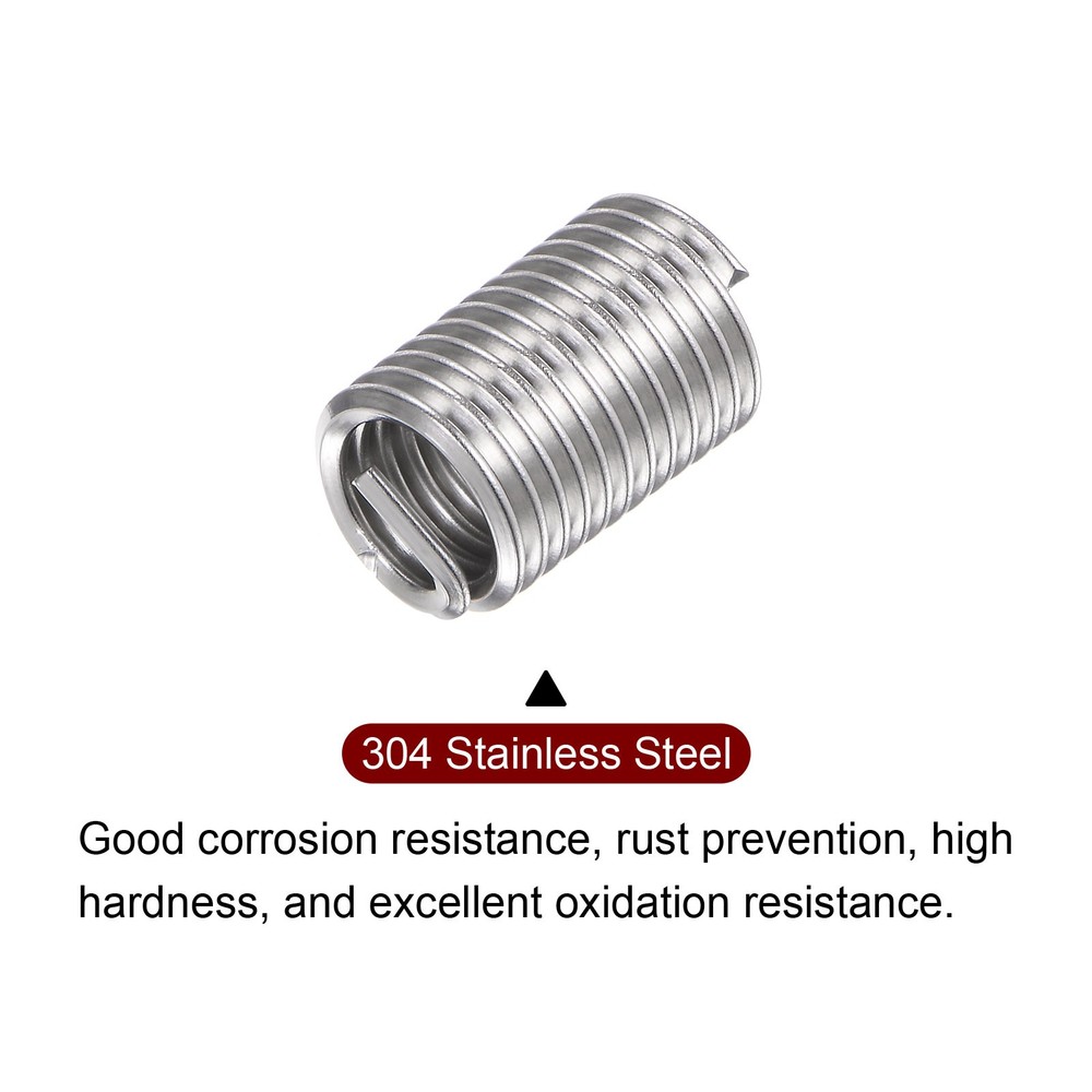 25pcs Threaded Inserts 5/16-18 UNC 2.5D Helical Stainless Steel Thread Repair