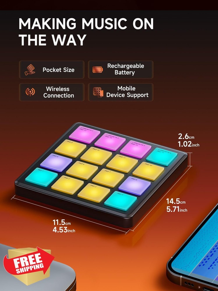 Donner STARRYPAD MINI MIDI Controller Pad