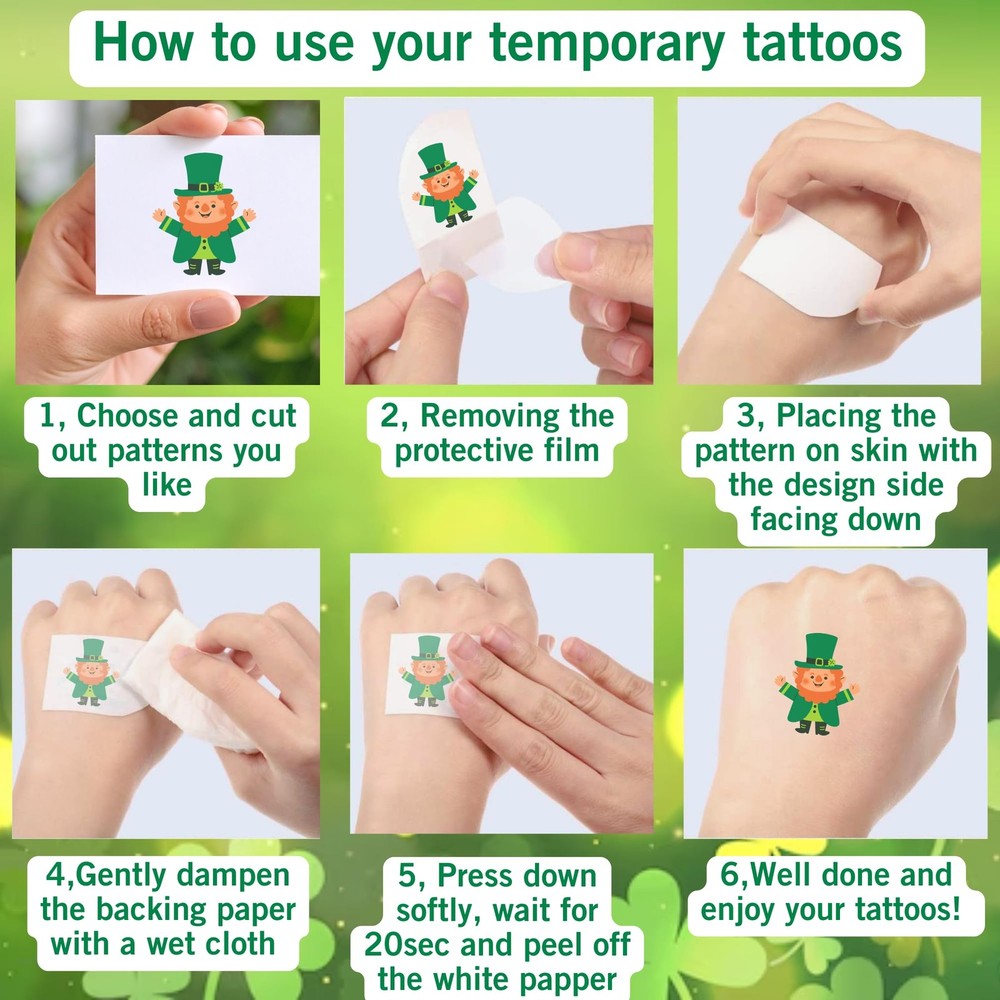 St Patricks Temporary Tattoos Day Medium, Patrick