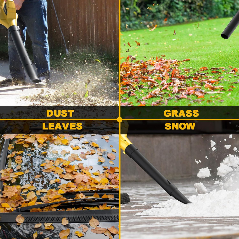 2-In-1 Leaf Blower + 12-Inch 20V Cordless String Trimmer Combo Kit, 8 Pcs Replac