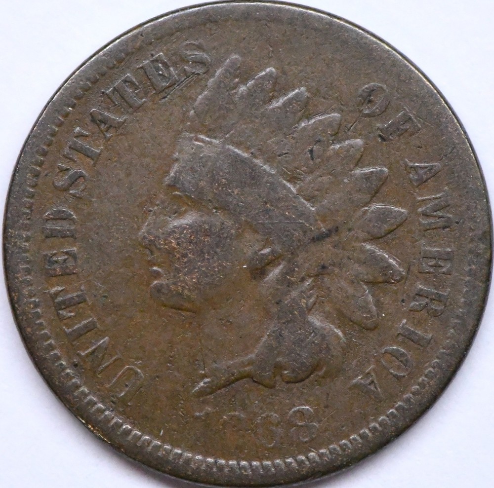 1868 indian head penny