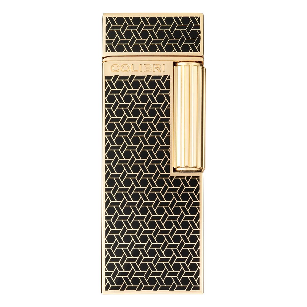 Colibri Cigar Lighter Continental Chrome Patterned