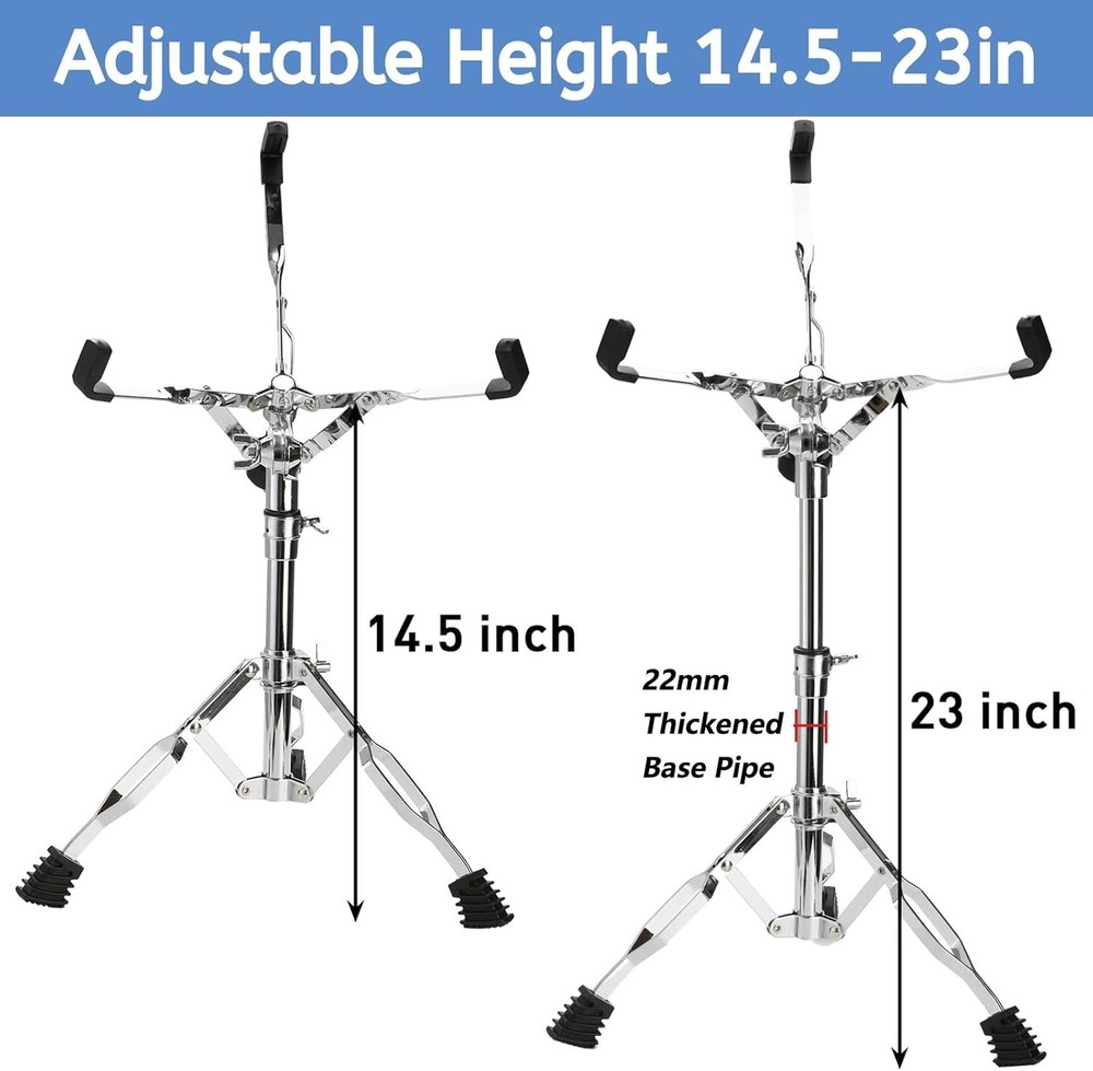 Portable Snare Drum Stand with Foldable Design - Stability & Convenience