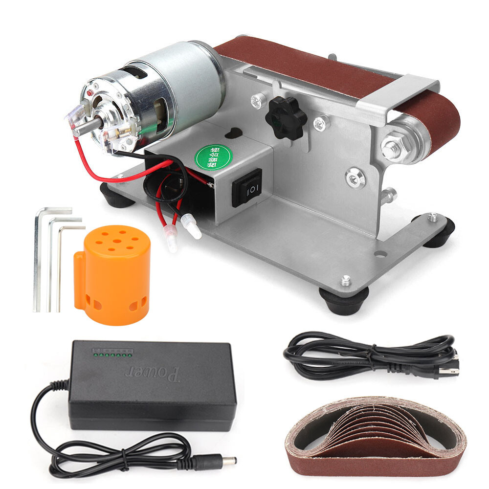 Electric Belt Sander DIY Grinding Machine Fixed Sharpening Bench Sanding Machine