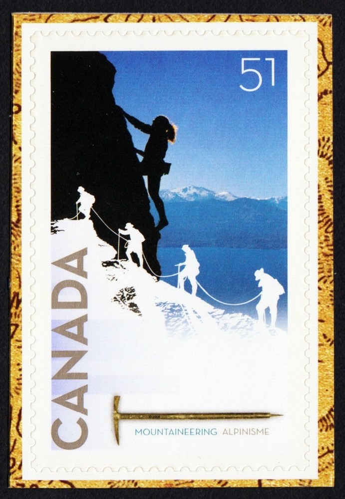 MOUNTAINEERING CENTENARY = single stamp cut from booklet Canada 2006 #2162 MNH