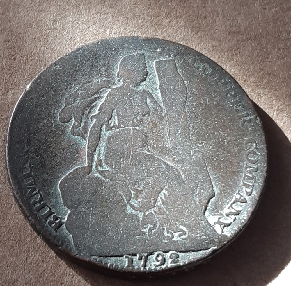 1792 BIRMINGHAM MINING & COPPER CO. CONDER TOKEN 1/2 PENNY.