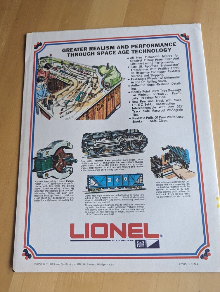 Lionel 1970 Catalog with poster