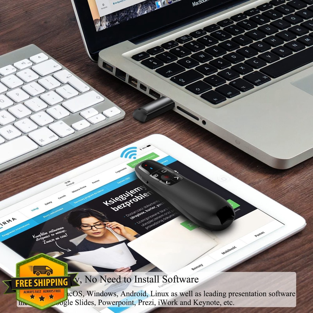 Zoxkoy Wireless Presentation Remote Clicker (2 Pack)