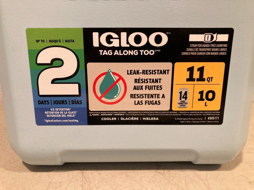 11 Quart Tag Along Too Hard Side Cooler, Turquoise Blue