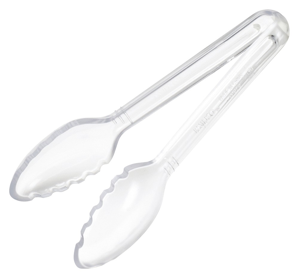 6" PC Serving Tong, Clear, Curve (12 Each)