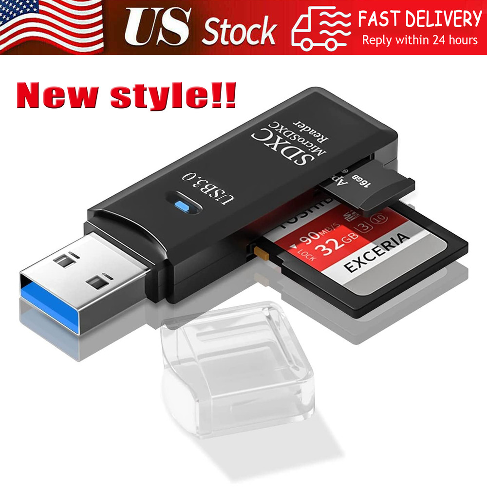 USB 3.0 SD Card Reader for PC Micro SD Card to USB Adapter for Camera Memory C