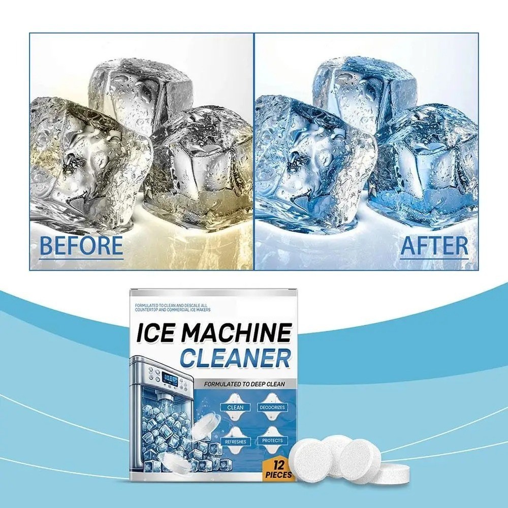 Ice Machine Cleaner Tablets 12 Pack Ice Maker Descaler Deodorizer Universal