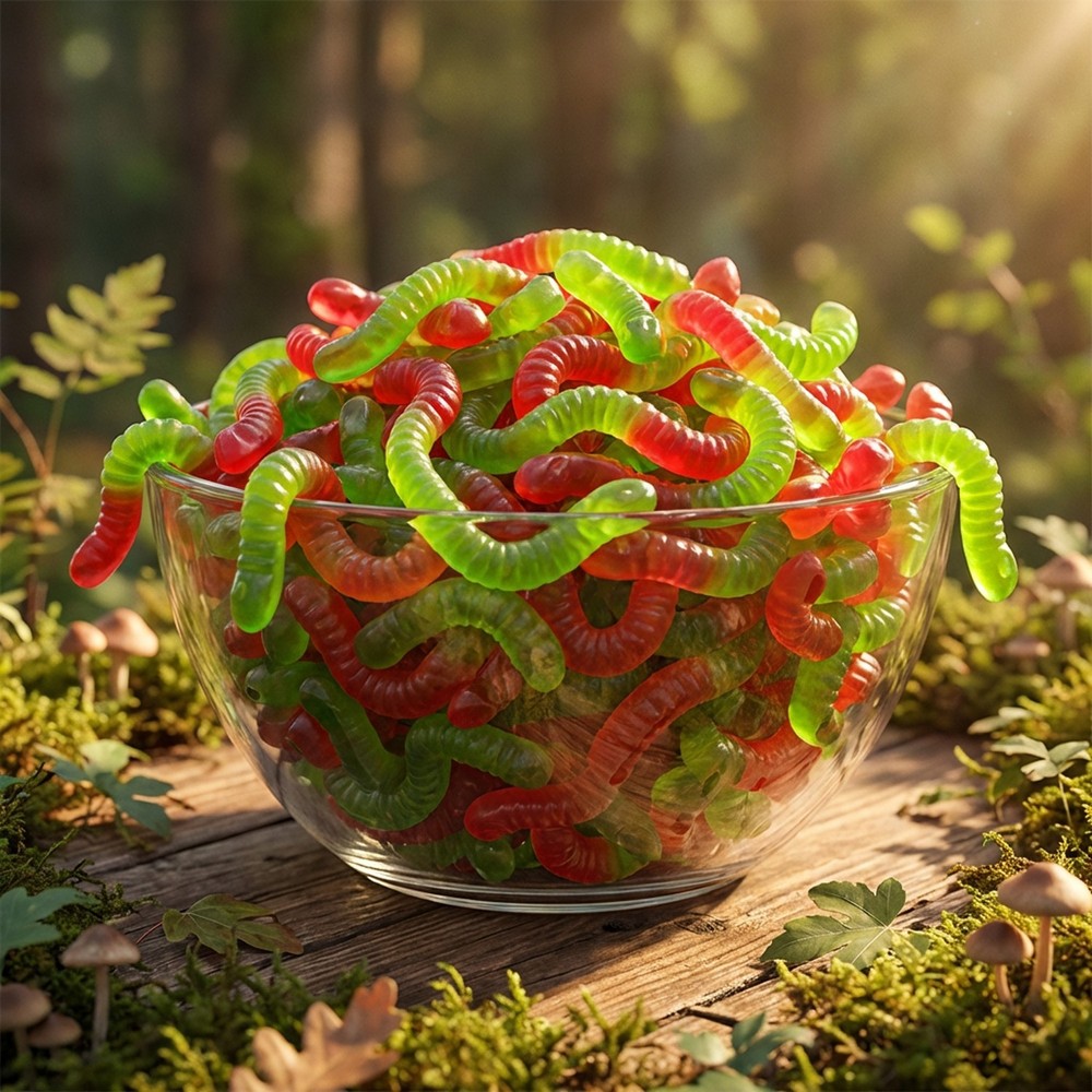 Gummy Worms Bulk Pack 80g x 24 – Fruit Flavored Gummy Candy