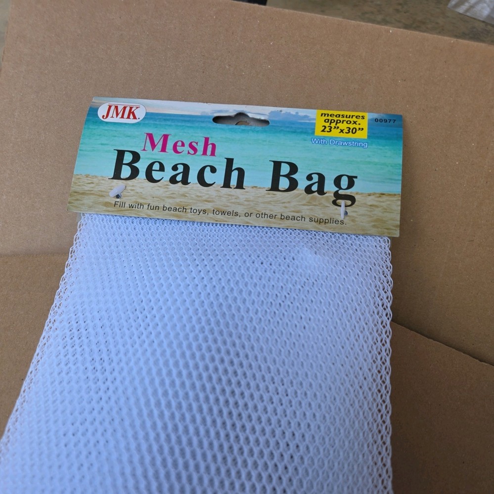 Mesh Drawstring Beach Bag 23 X 30