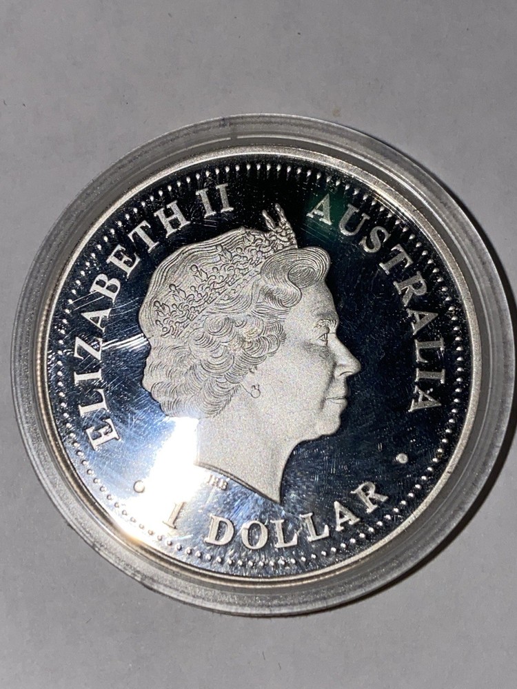 2001 Australia $1 Millenium Colorized Proof Silver Coin