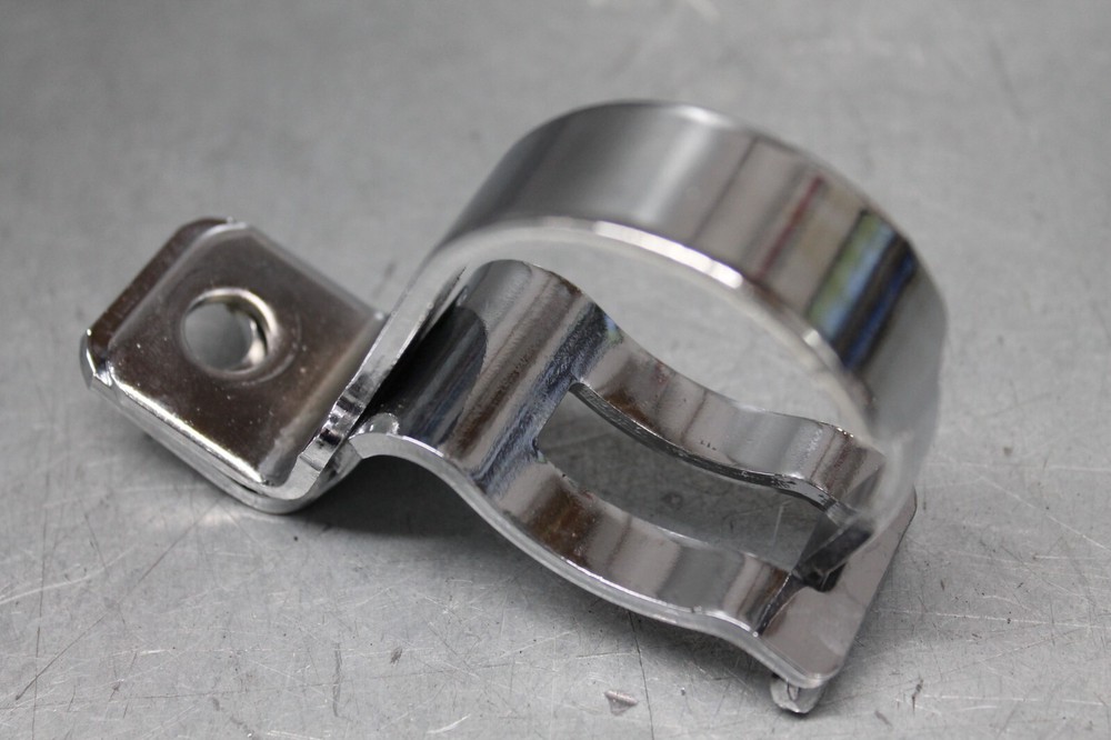 OEM Harley Davidson Locking 2 Piece Chrome Exhaust Bracket Clamp *no hardware*