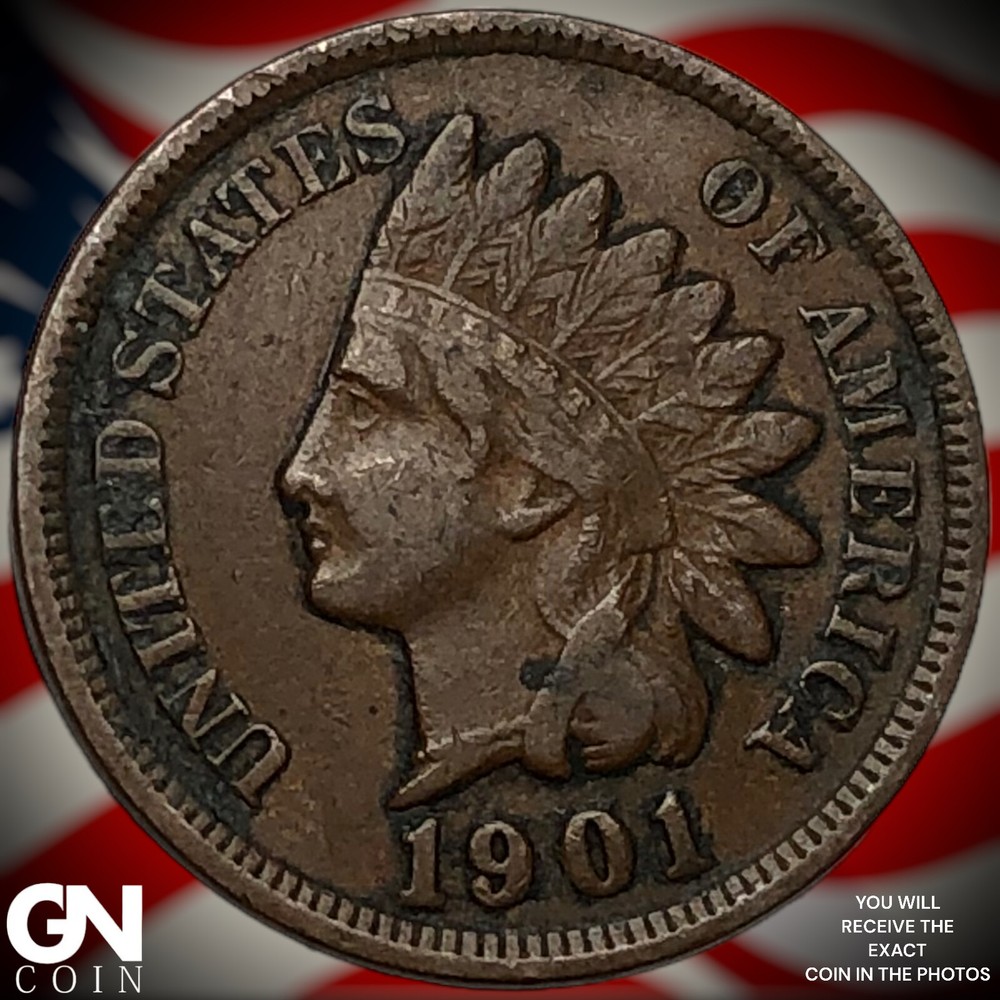1901 Indian Head Cent Penny X0780
