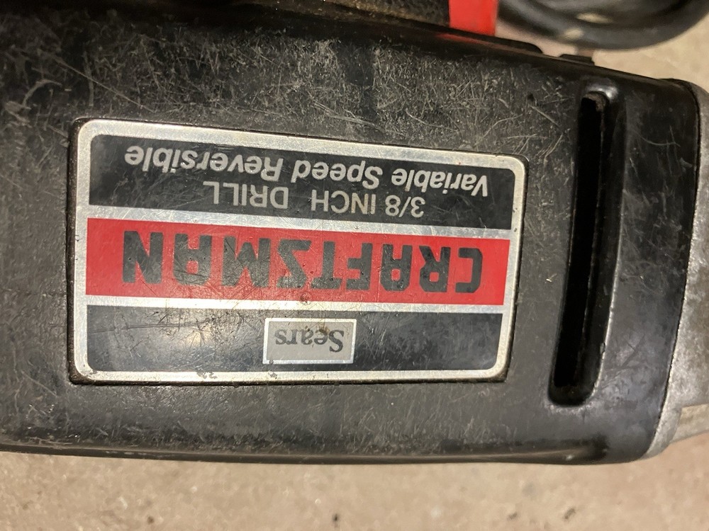 Craftsman 3/8 Inch Variable Speed Reversible Drill Vintage
