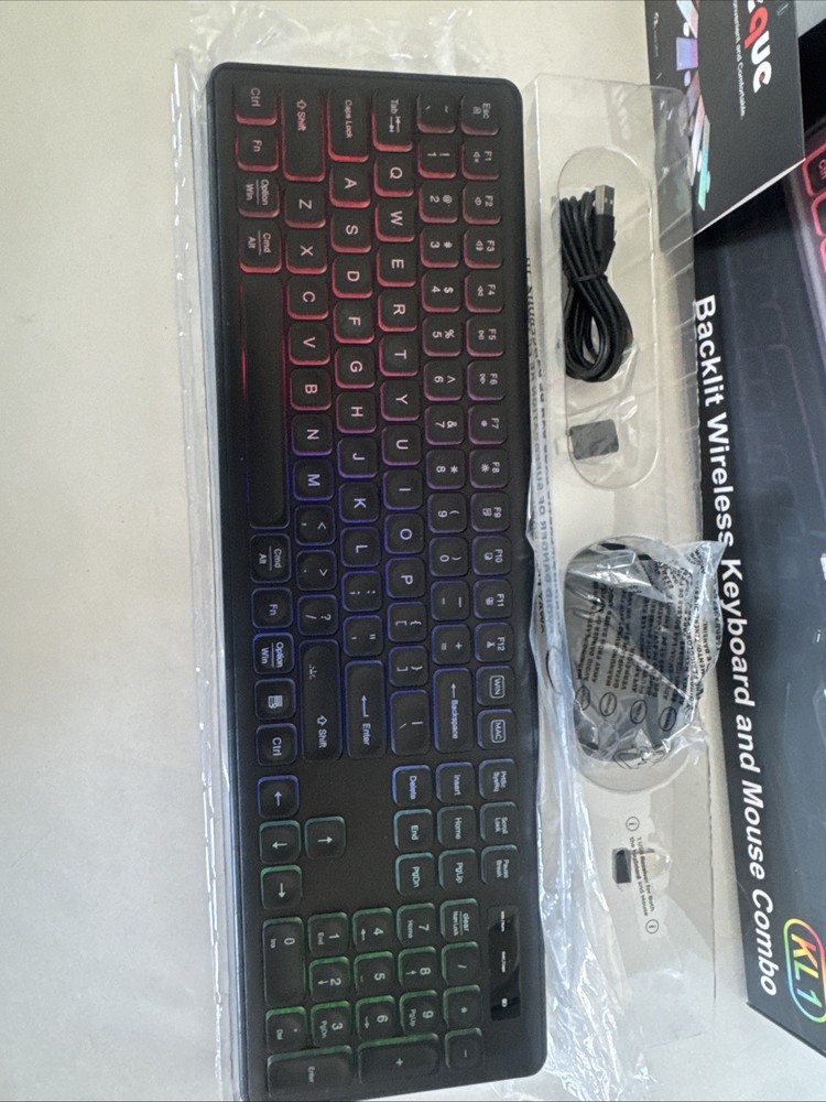 RGB KL1 Backlit Wireless Keyboard And Mouse Combo