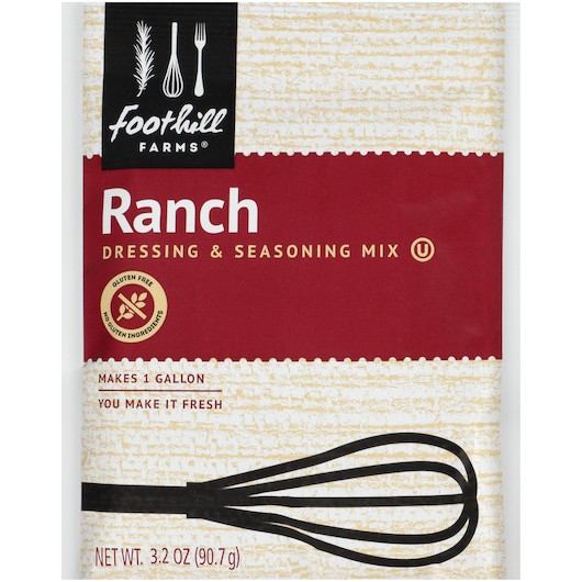 Foothill Farms Ranch Dressing Mix, 3.2 Ounce, 18 Per Case
