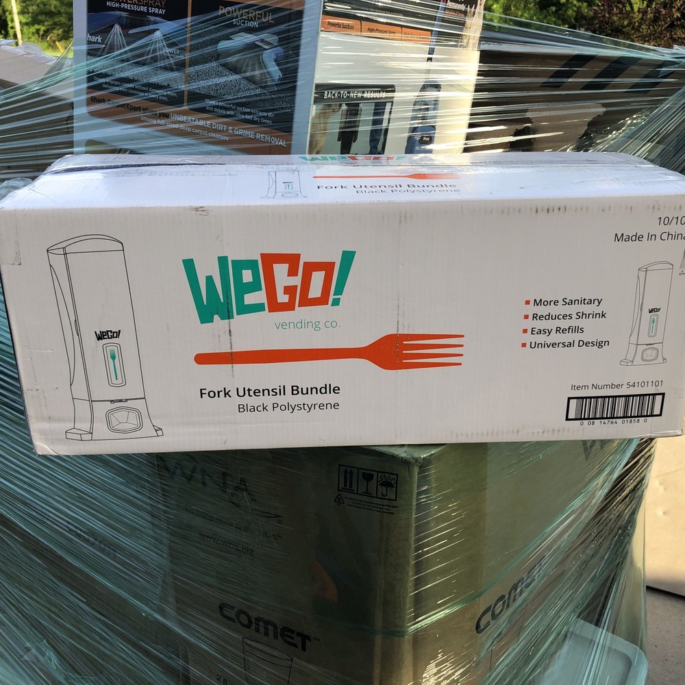 We Go 54101101 Polystyrene Fork - BK (1000/Carton) New
