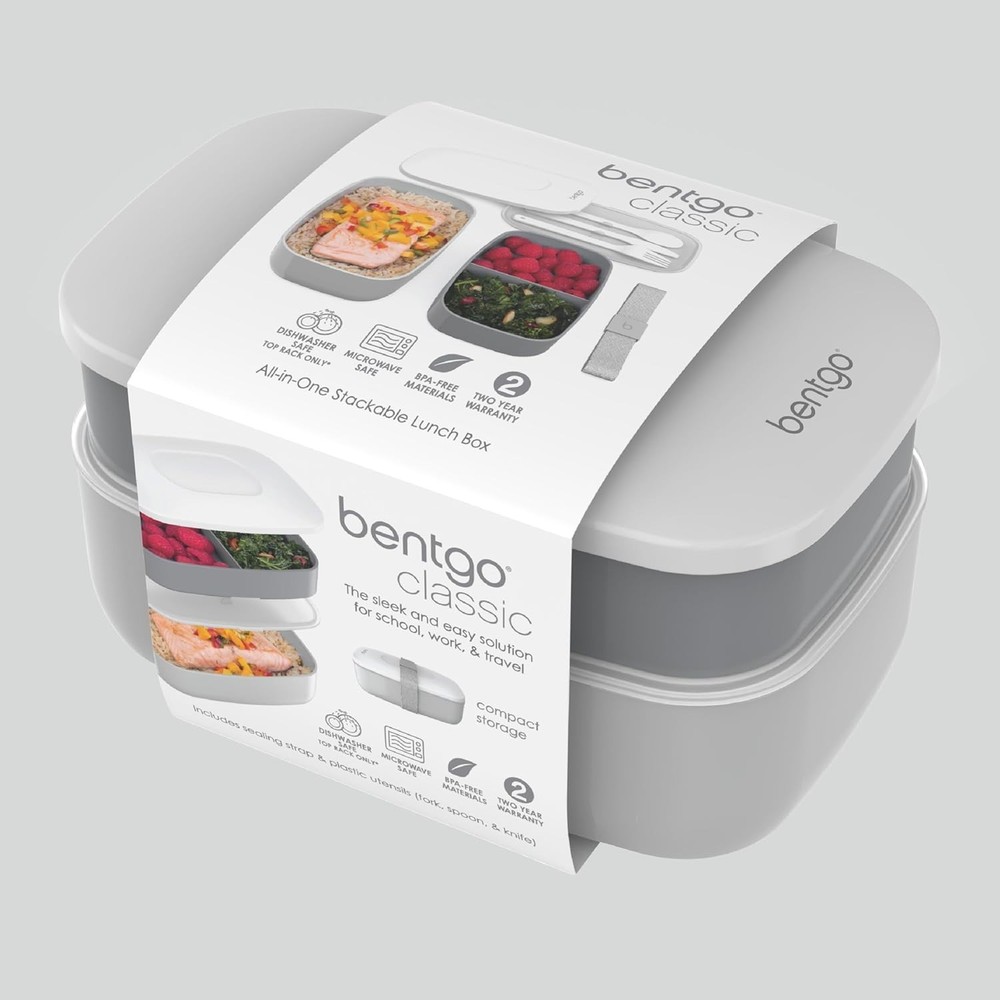 Elegant Bento Box with Removable Utensils - Space-Saving & Durable Design