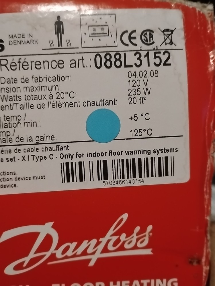 Danfoss Luxury Floor Heating and Temperature Control Thermostat