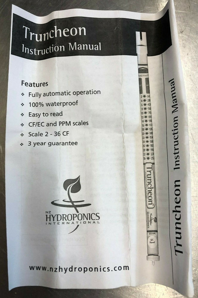 TRUNCHEON HYDROPONIC SALTS METER - Open Box - New Zeland made