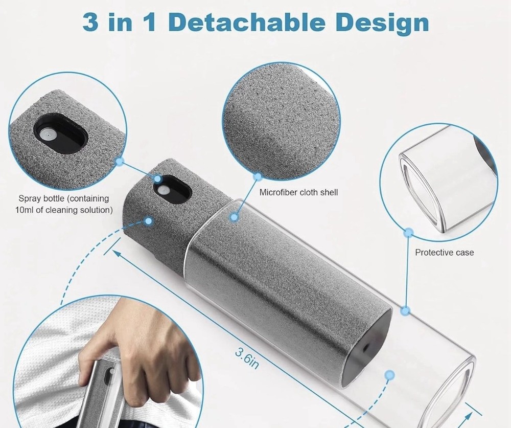 2-In-1 Phone Screen Cleaner Spray Computer Mobile Phone Screen 2 Pack