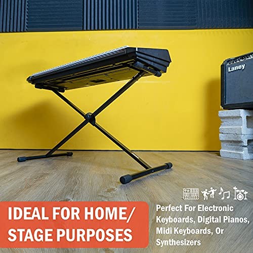 Style Classic Folding Keyboard & Digital Piano Stand, Adjustable Single-X