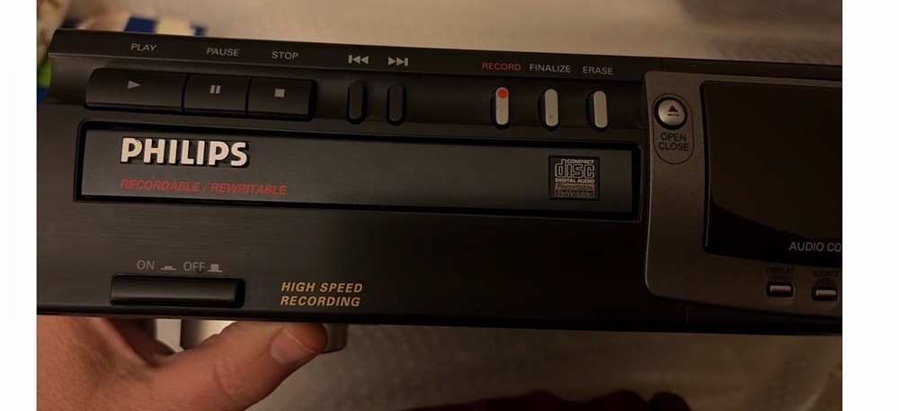 Philips CDR765 Dual Tray CD Recorder Player With Remote Audio Compact Disc