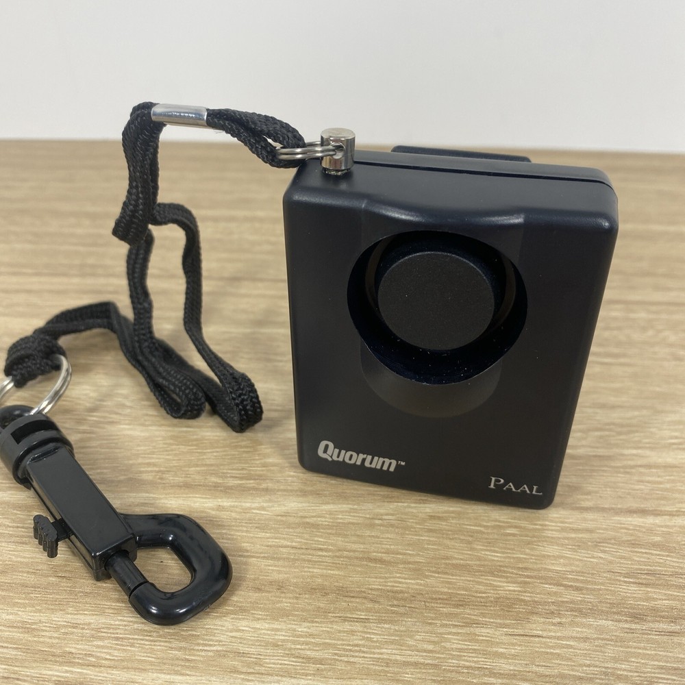 Quorum PAAL Personal Security Alarm Clip & Pull Pin Black NEW