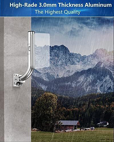 Universal Adjustable Antenna Mounting Pole, 14-Inch Waterproof J Bracket,