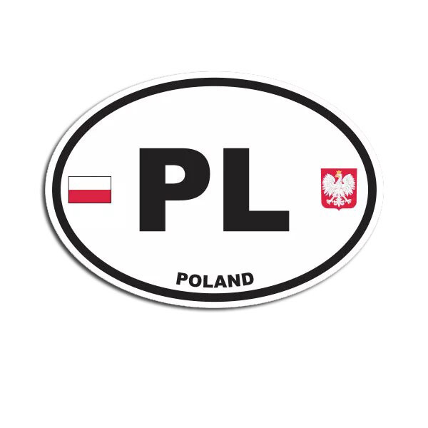 Poland Oval Sticker Decal