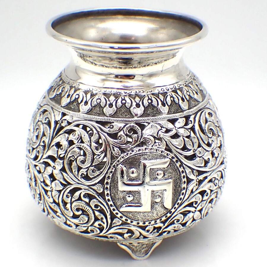 Candle Holder Bowl Censer Southeast Asian Sterling Silver